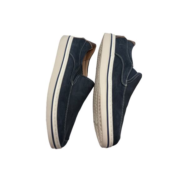 JOHNSTON & MURPHY Shoes Size 12 Mens Slip On Slide Casual Sneaker Navy Blue